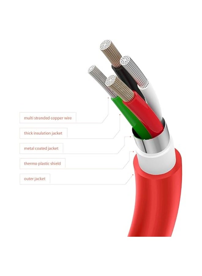 جوس كابل JUICE USB-A إلى Type C، مصنوع من مادة TPE معاد تدويرها بنسبة 100% ومعزّز للمتانة، يدعم الشحن ونقل البيانات، متوافق مع أحدث طرازات Samsung وHuawei وSony وiPhone، بالإضافة إلى الأجهزة اللوحية، وأجهزة الألعاب، وiPad Pro وiPad Air وiPad Mini، بطول 1 متر، باللون المرجاني (Coral). - Image 4